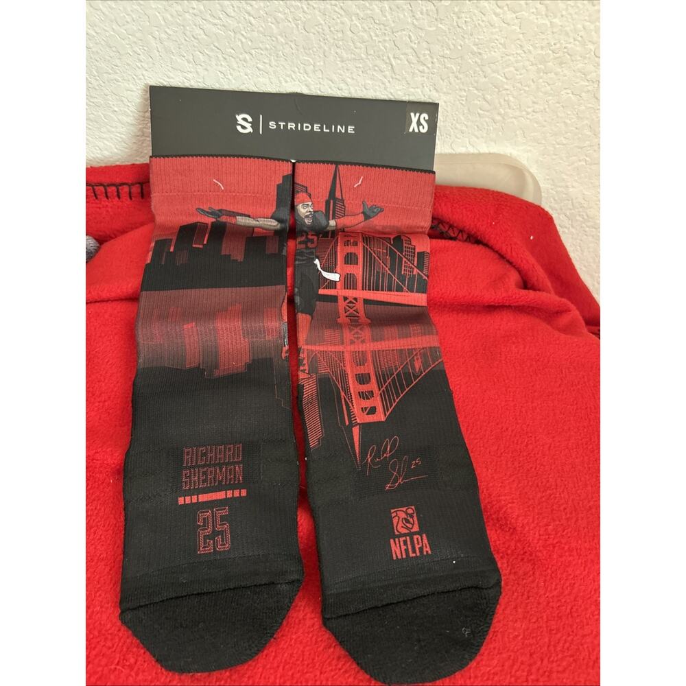 Nfl Richard Sherman Superhero Crimson Cfs Socks CS New Strideline Kids